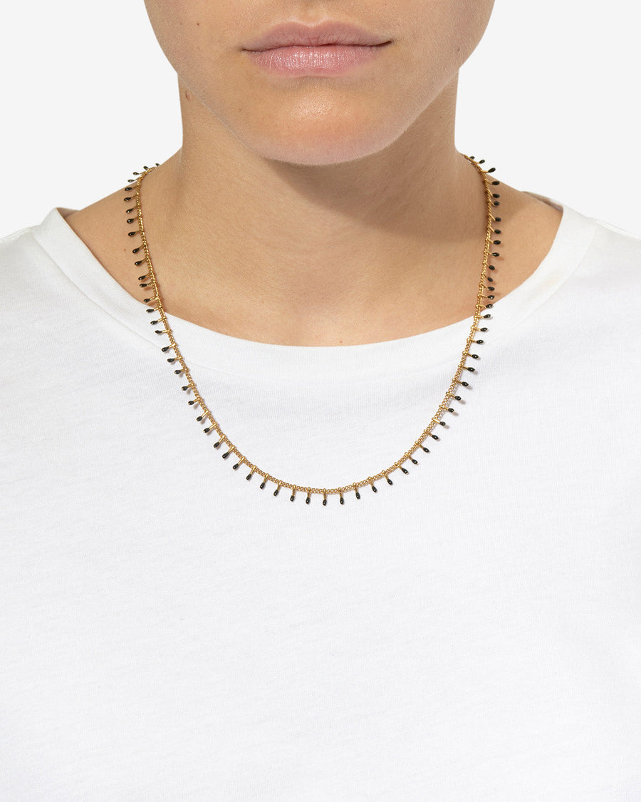 Collier Casablanca — Noir, vue 2 ; référence CO0001FAA3B01B01BK
