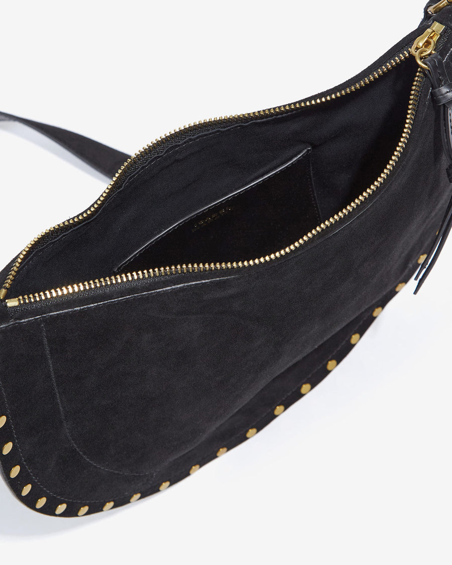 Sac Oskan Soft Zip en cuir velours — Noir, vue 1 ; référence BF0066FAB2C03M01BK
