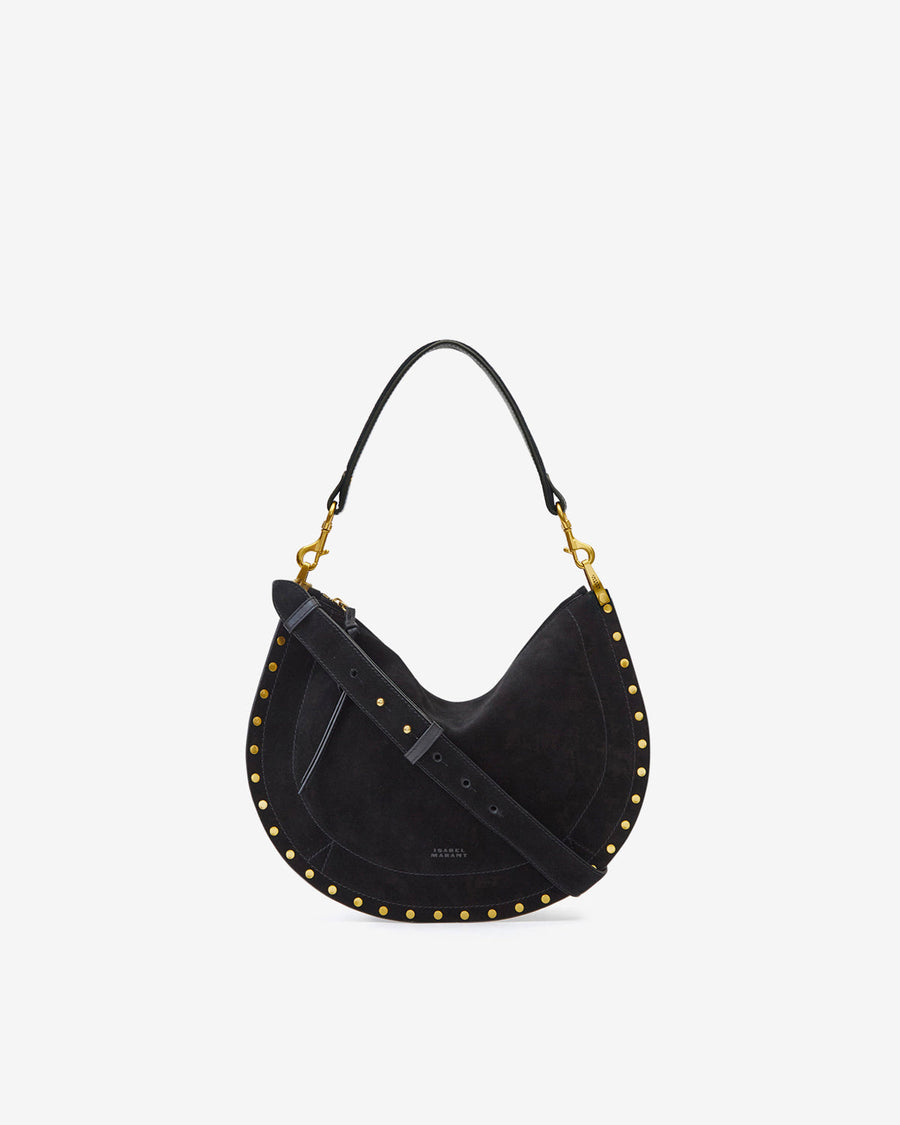 Sac Oskan Soft Zip en cuir velours — Noir, vue 2 ; référence BF0066FAB2C03M01BK