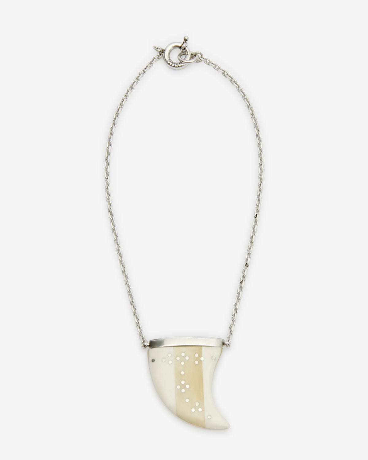 Collier Ellen — Écru-argenté, vue 1 ; référence CO0142FAB4B08BECSI