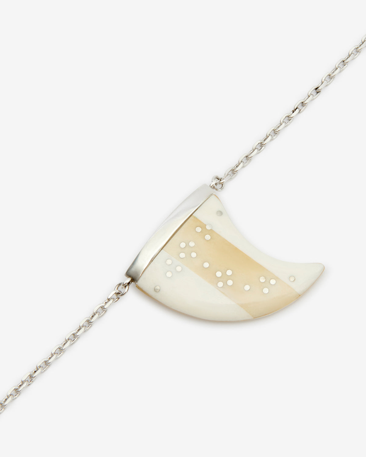Collier Ellen — Écru-argenté, vue 2 ; référence CO0142FAB4B08BECSI