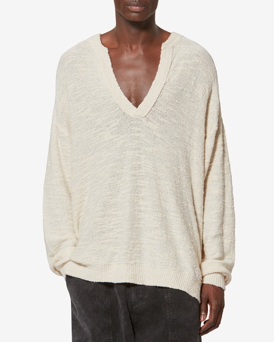 Pull Arnold — Écru, vue 1 ; référence PU0679HAC2L02H23EC