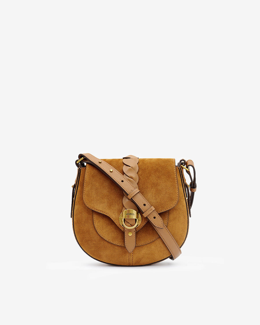 Sac Altay Small en cuir velours — Cognac, vue 2 ; référence BF0099FAC2C21M50CO