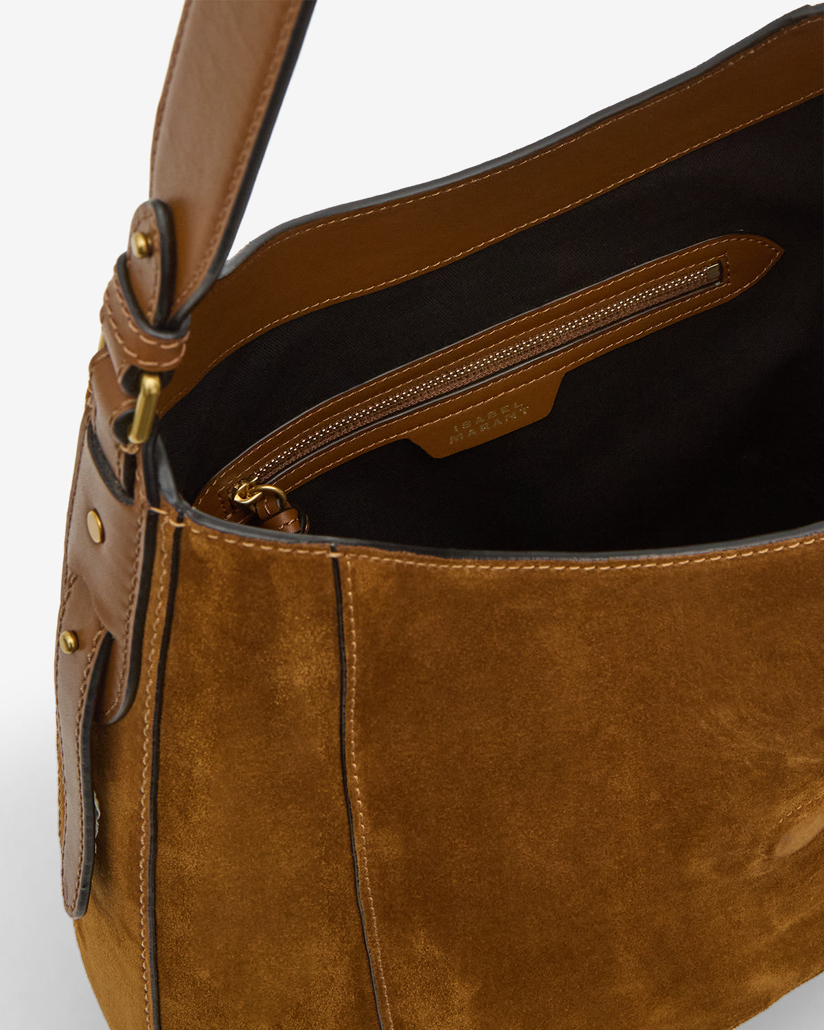 Sac Altay Hobo en cuir velours — Cognac, vue 1 ; référence PP0353FAC2C21M50CO