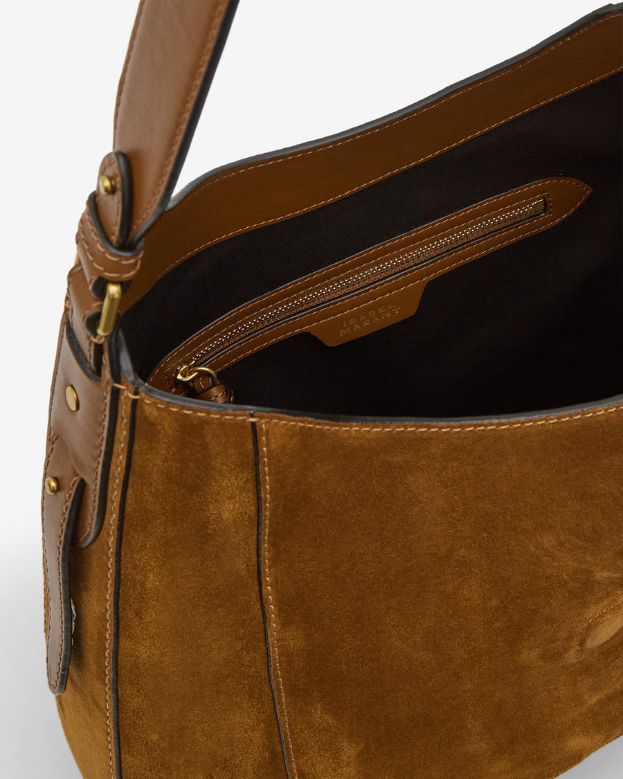 Sac Altay Hobo en cuir velours — Cognac, vue 1 ; référence PP0353FAC2C21M50CO