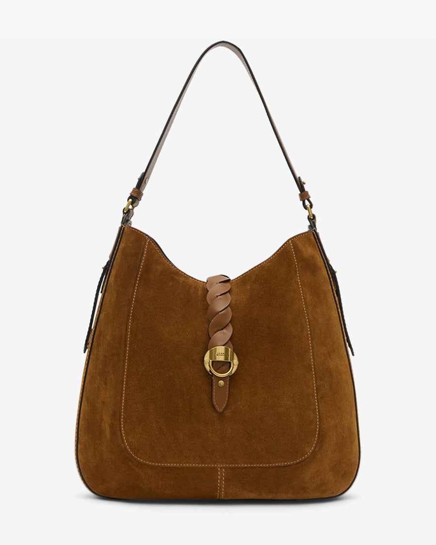 Sac Altay Hobo en cuir velours — Cognac, vue 2 ; référence PP0353FAC2C21M50CO