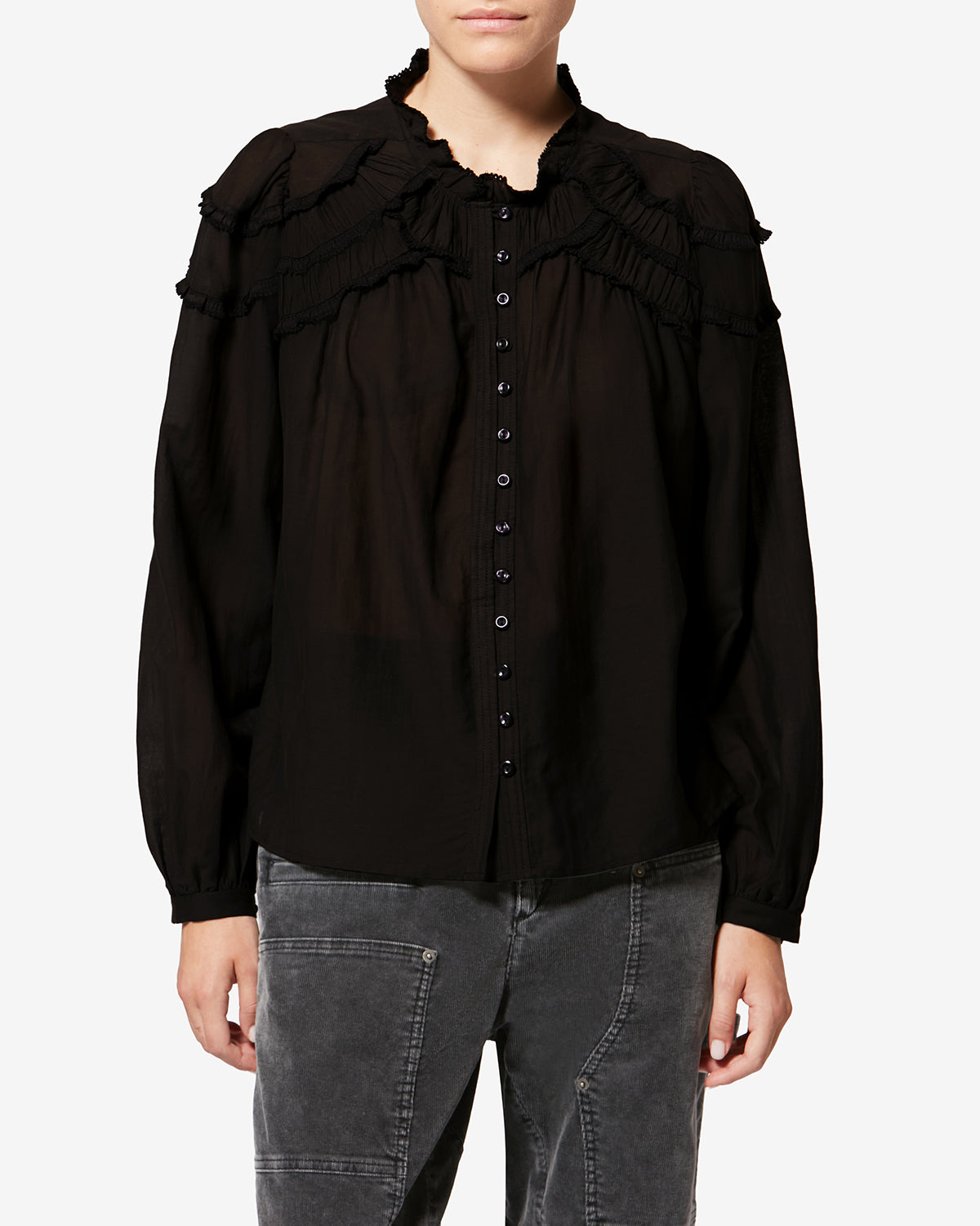 Blouse Christa — Noir, vue 1 ; référence HT0681FBB3J04E01BK