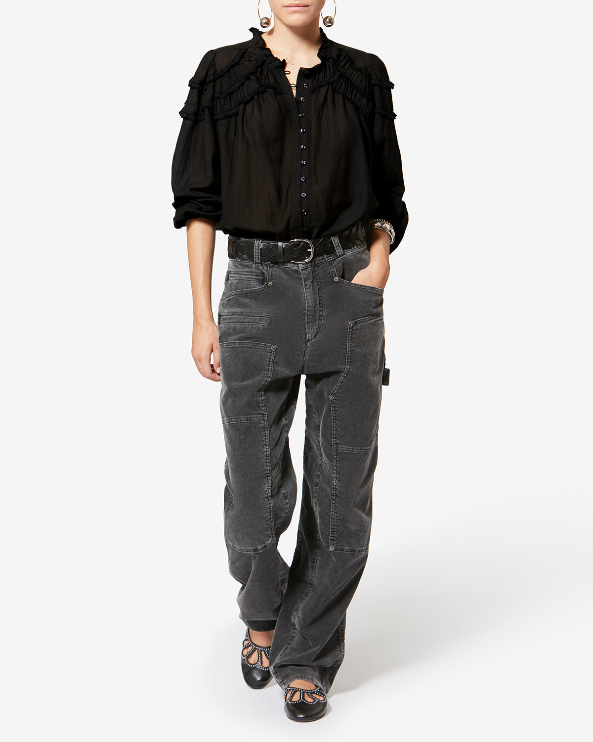 Blouse Christa — Noir, vue 2 ; référence HT0681FBB3J04E01BK