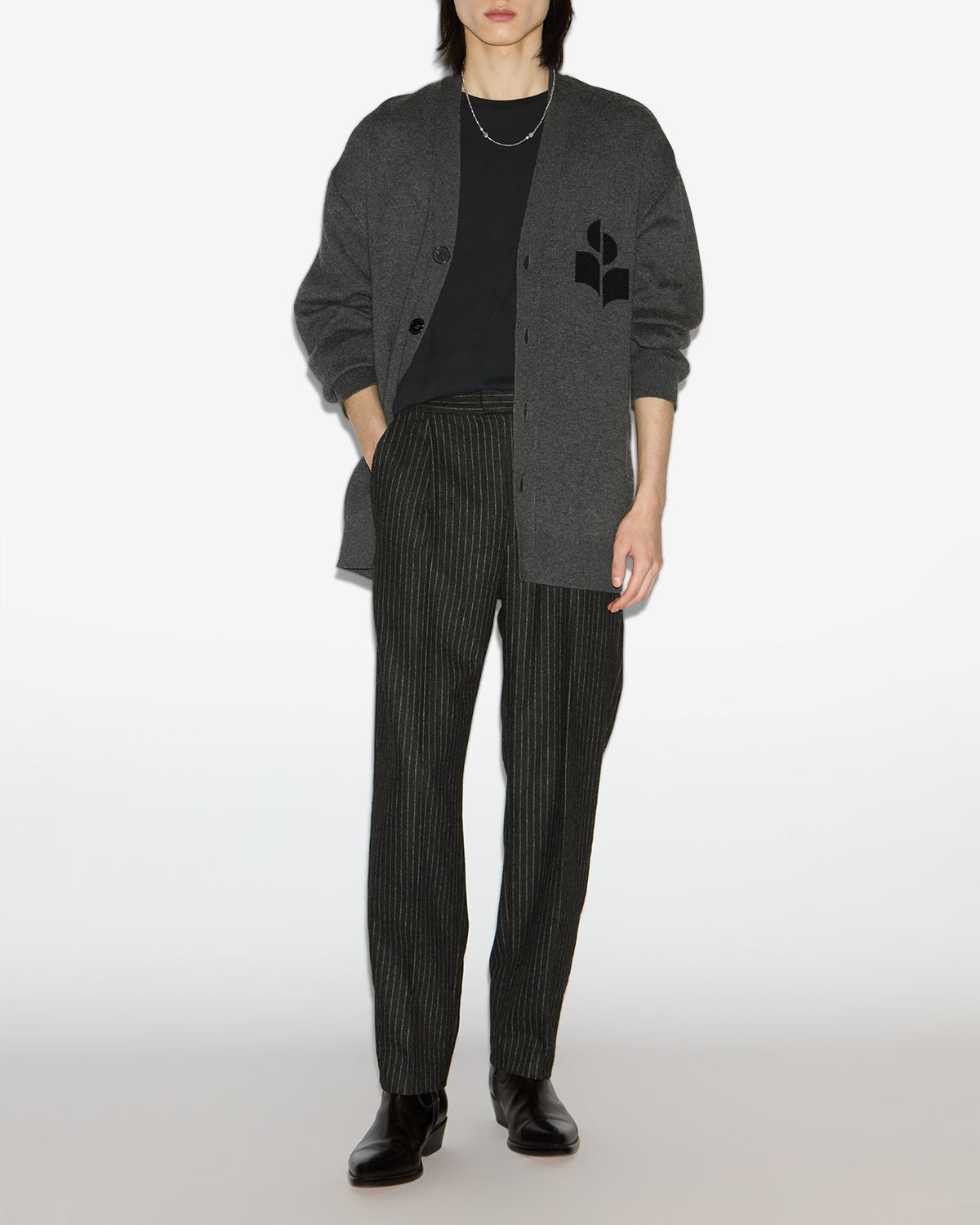 Cardigan Curtis — Anthracite, vue 2 ; référence CA0083HAA1L03H02AN