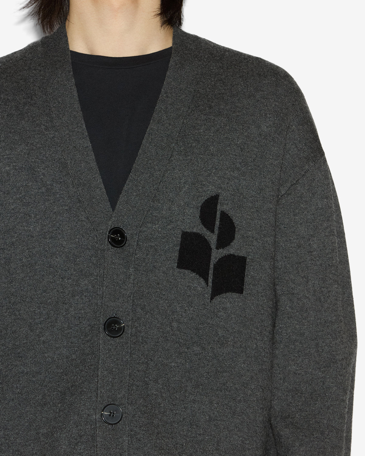 Cardigan Curtis — Anthracite, vue 3 ; référence CA0083HAA1L03H02AN