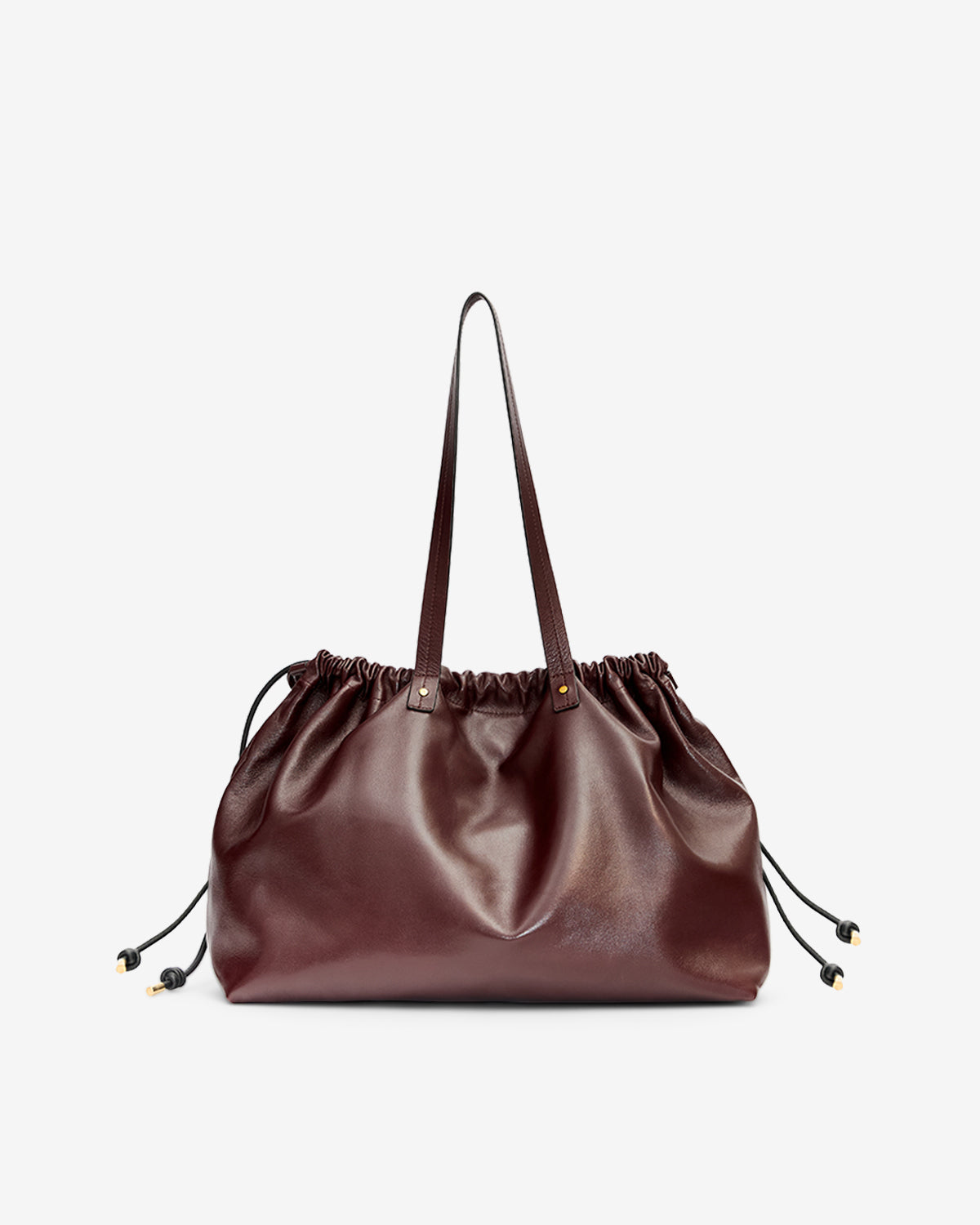 Cabas Silven en cuir — Bordeaux, vue 3 ; référence CS0004FAC3C05M80BY