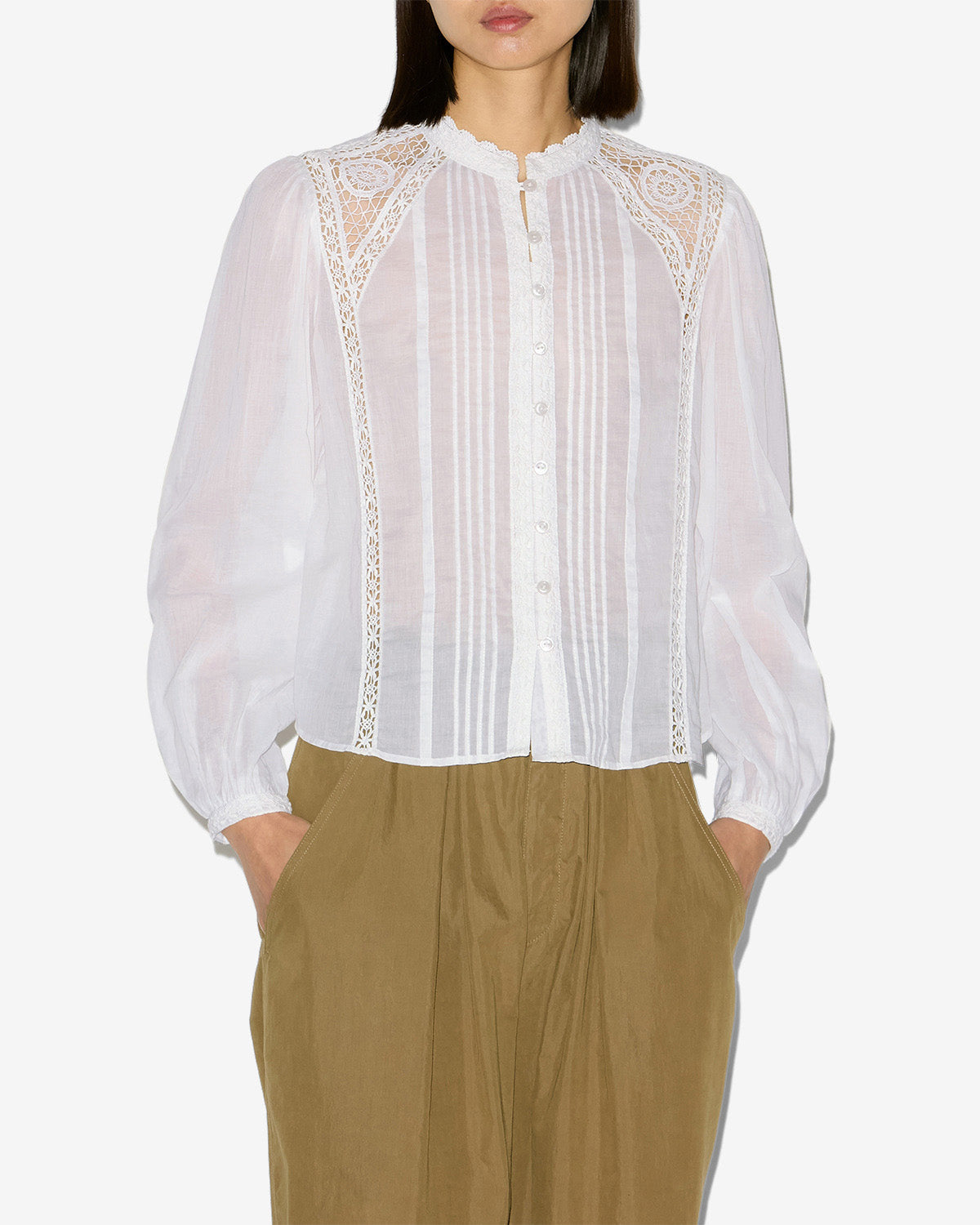 Blouse Greicy — Blanc, vue 1 ; référence HT0678FAC3J05E20WH