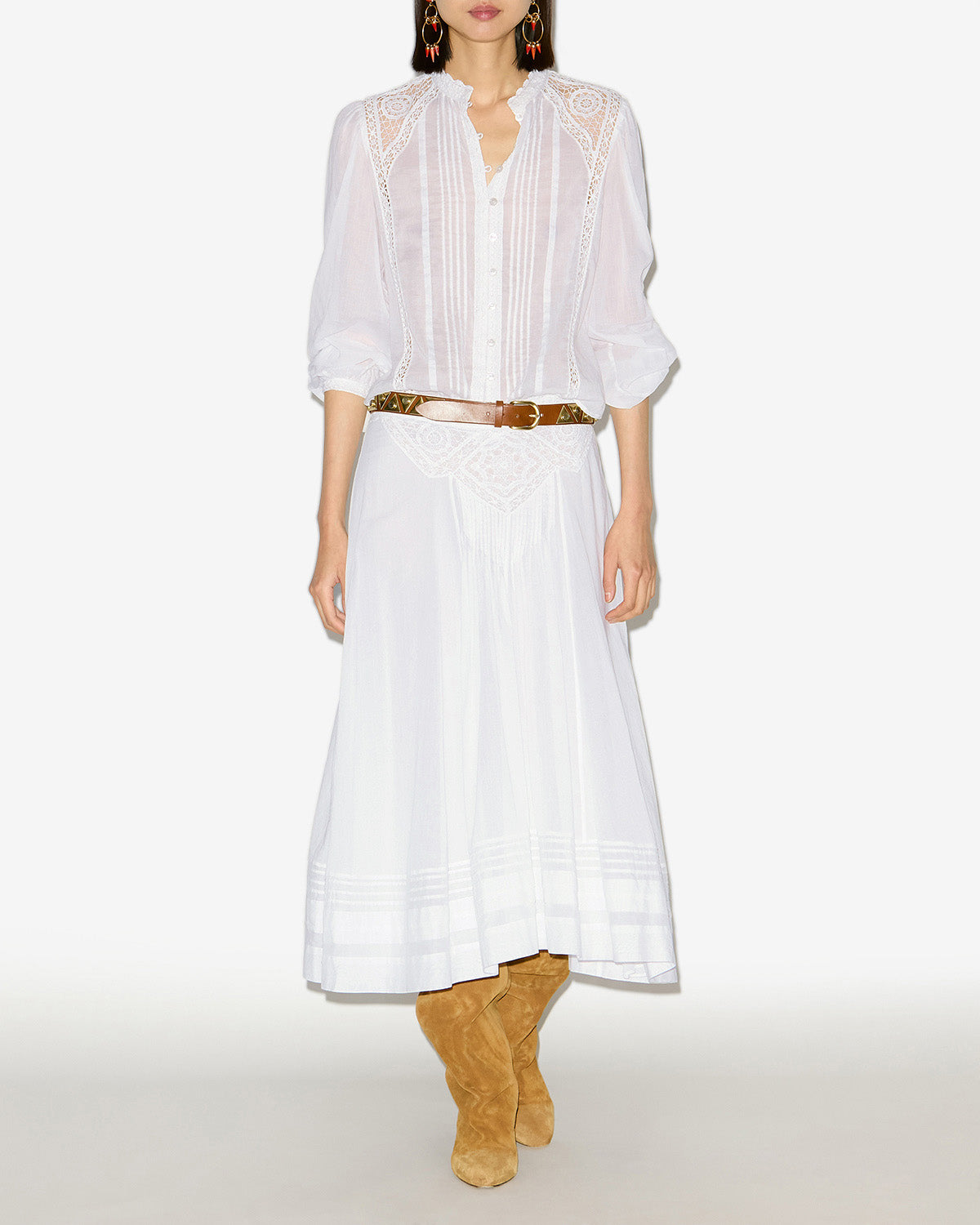 Blouse Greicy — Blanc, vue 2 ; référence HT0678FAC3J05E20WH