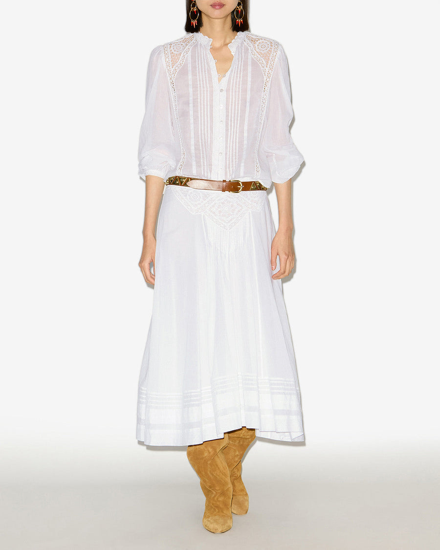 Blouse Greicy — Blanc, vue 2 ; référence HT0678FAC3J05E20WH