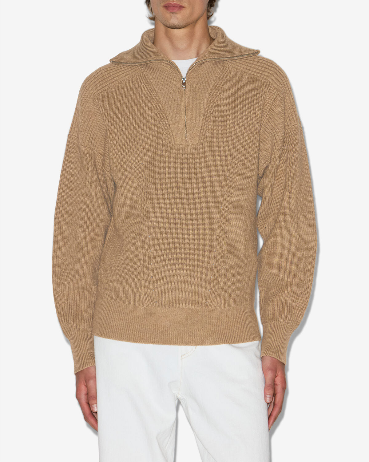 Pull Benny en laine — Camel, vue 1 ; référence PU0080HAA1L79H50CM