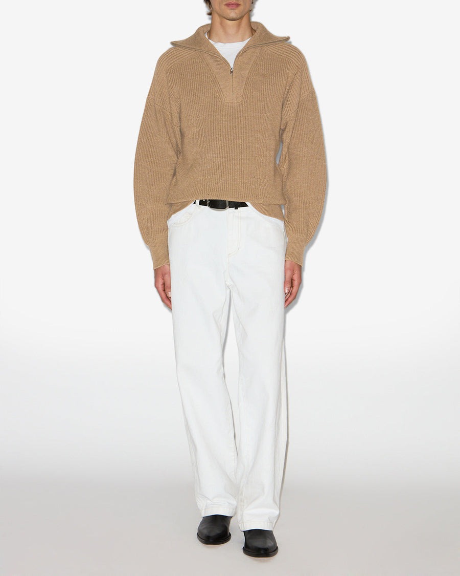 Pull Benny en laine — Camel, vue 2 ; référence PU0080HAA1L79H50CM