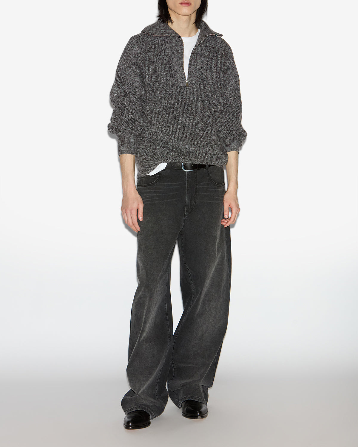 Pull Benny en laine — Gris foncé, vue 2 ; référence PU0080HAA1L79H02DG