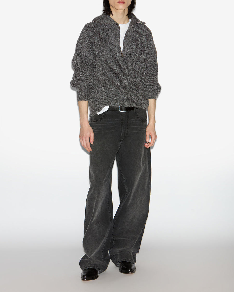 Pull Benny en laine — Gris foncé, vue 2 ; référence PU0080HAA1L79H02DG