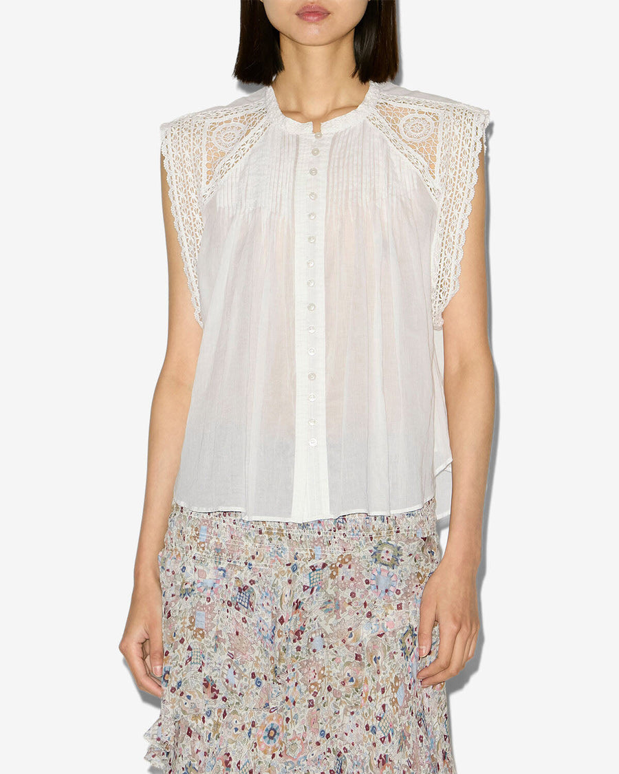 Top Gresia — Blanc, vue 2 ; référence HT0686FAC3J05E20WH