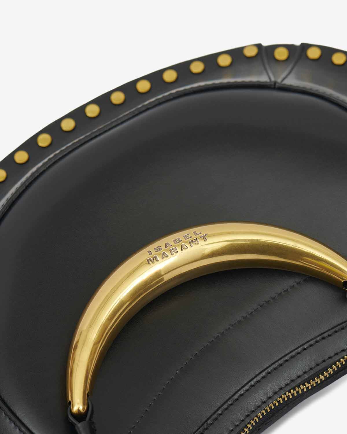 Sac Naoko en cuir — Noir et doré, vue 1 ; référence PP0001FAB2C11MBKGO