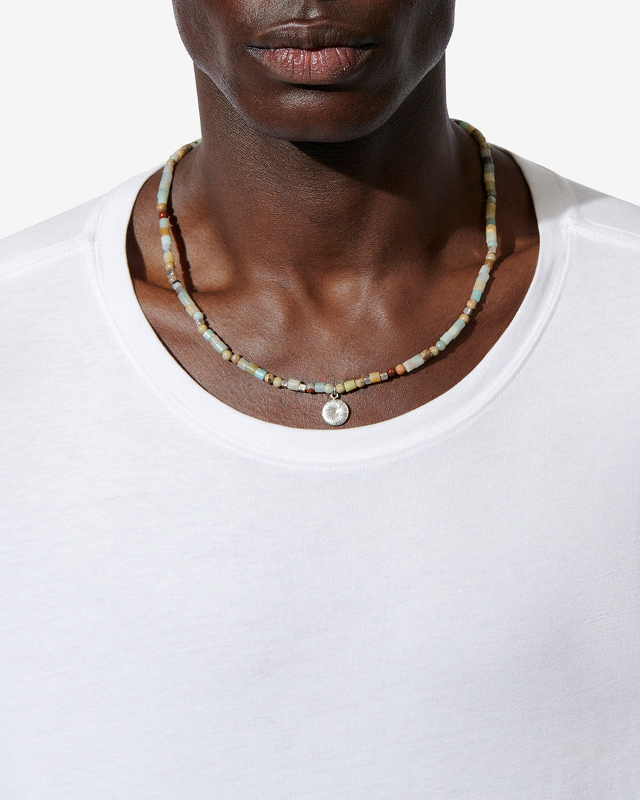 Collier Pierce — Pastel vert-argenté, vue 2 ; référence CO0162HAC3B14TPNSI