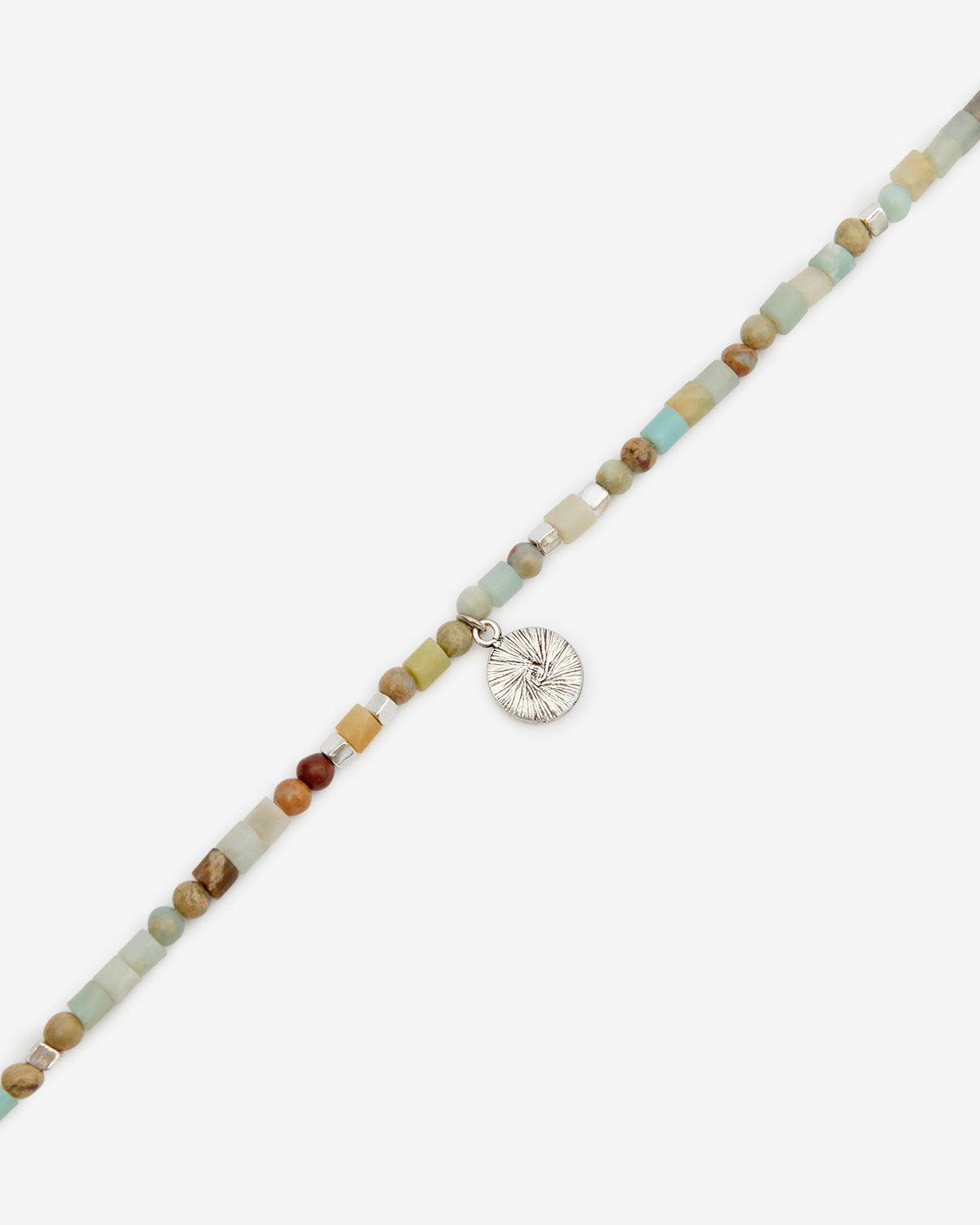 Collier Pierce — Pastel vert-argenté, vue 3 ; référence CO0162HAC3B14TPNSI