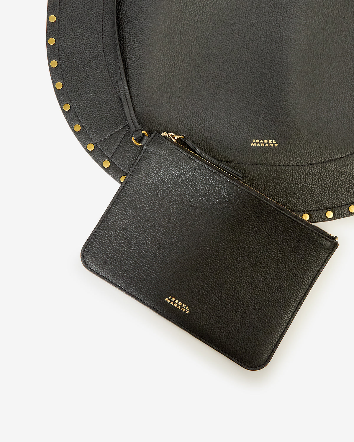 Sac Oskan Hobo Soft en cuir grainé — Noir, vue 1 ; référence PP0200FAC3C22M01BK