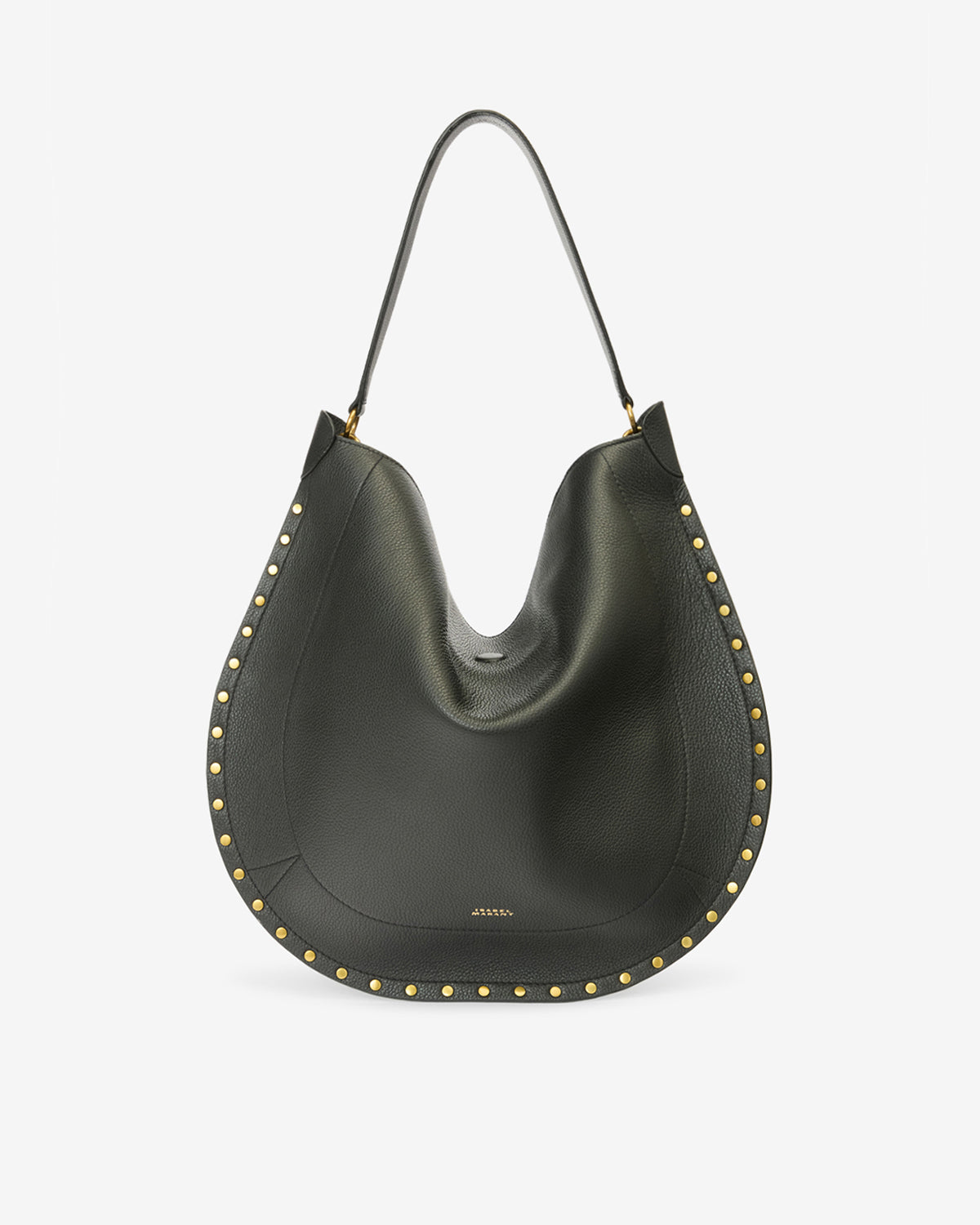 Sac Oskan Hobo Soft en cuir grainé — Noir, vue 2 ; référence PP0200FAC3C22M01BK