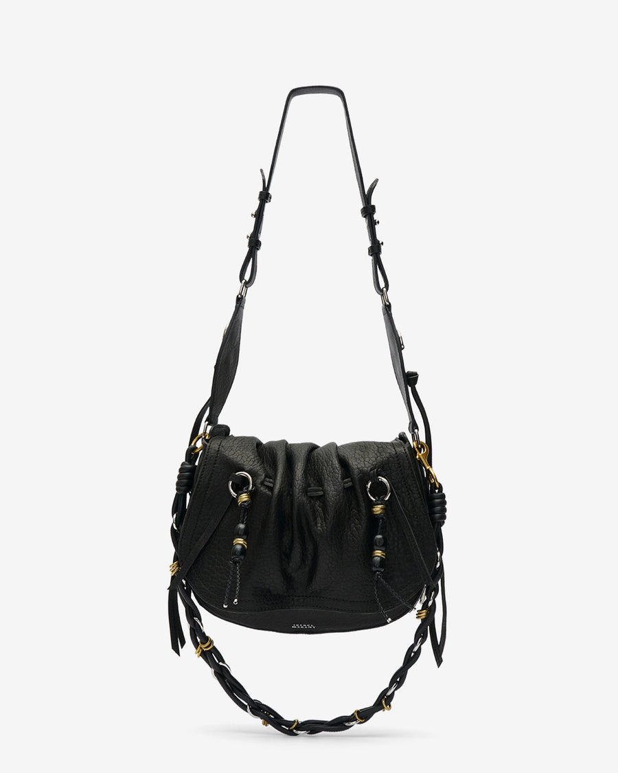 Sac Bolton en cuir grainé — Noir et argenté, vue 2 ; référence PP0406FAC4C05MBKSI