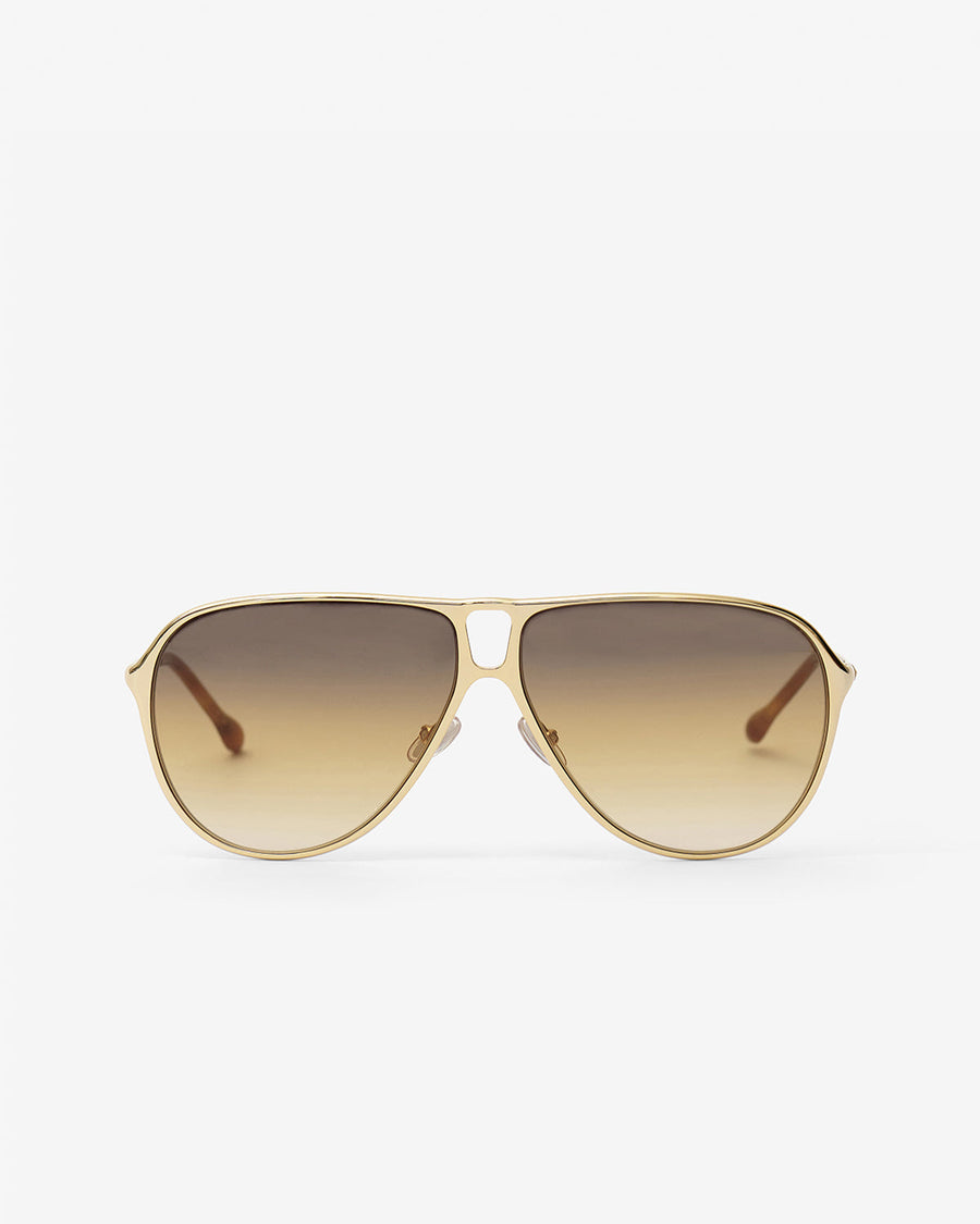 Lunettes de soleil Haylo — Gold brown - brown shaded, vue 1 ; référence IM0219SC4L04L01QN4