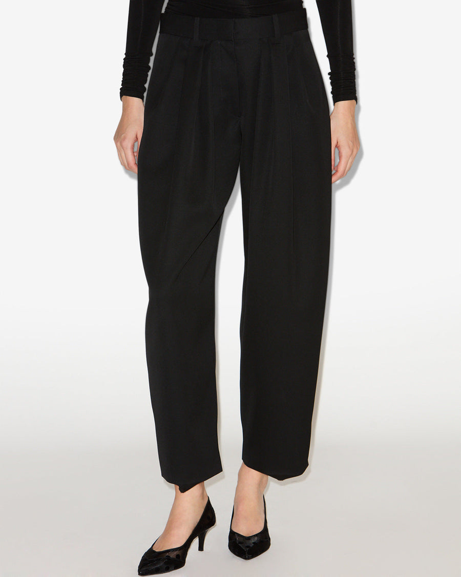 Pantalon Janice en laine — Noir, vue 1 ; référence PA0613FAC4G01I01BK