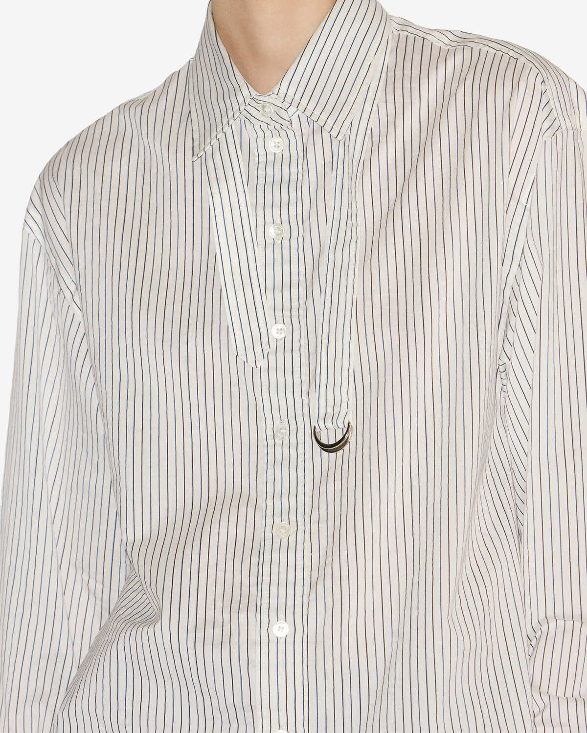 Chemise Aurora — Écru et noir, vue 3 ; référence CH0262FAC4I01IECBK