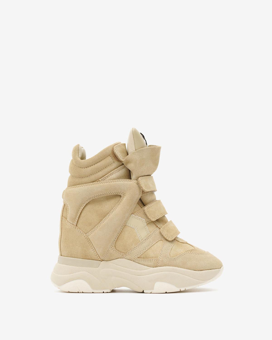 Baskets en cuir velours balskee — Beige, vue 1 ; référence BK049100M029S90BE