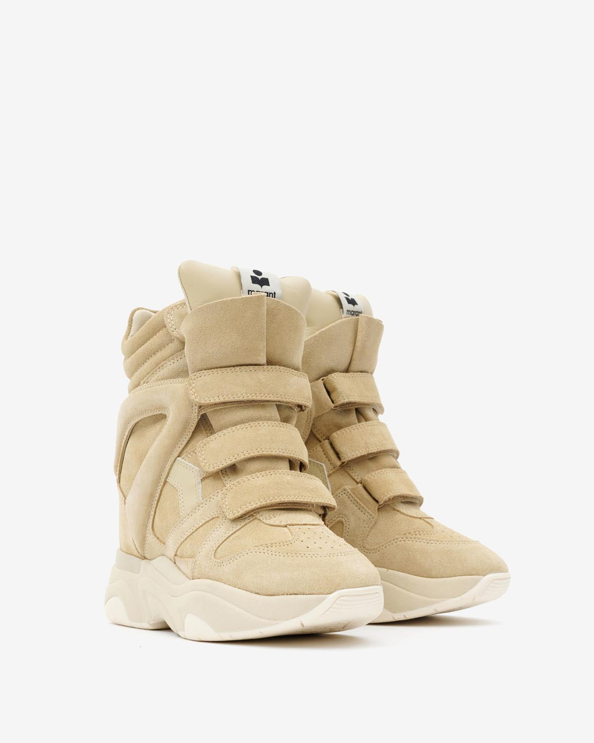 Baskets en cuir velours balskee — Beige, vue 2 ; référence BK049100M029S90BE