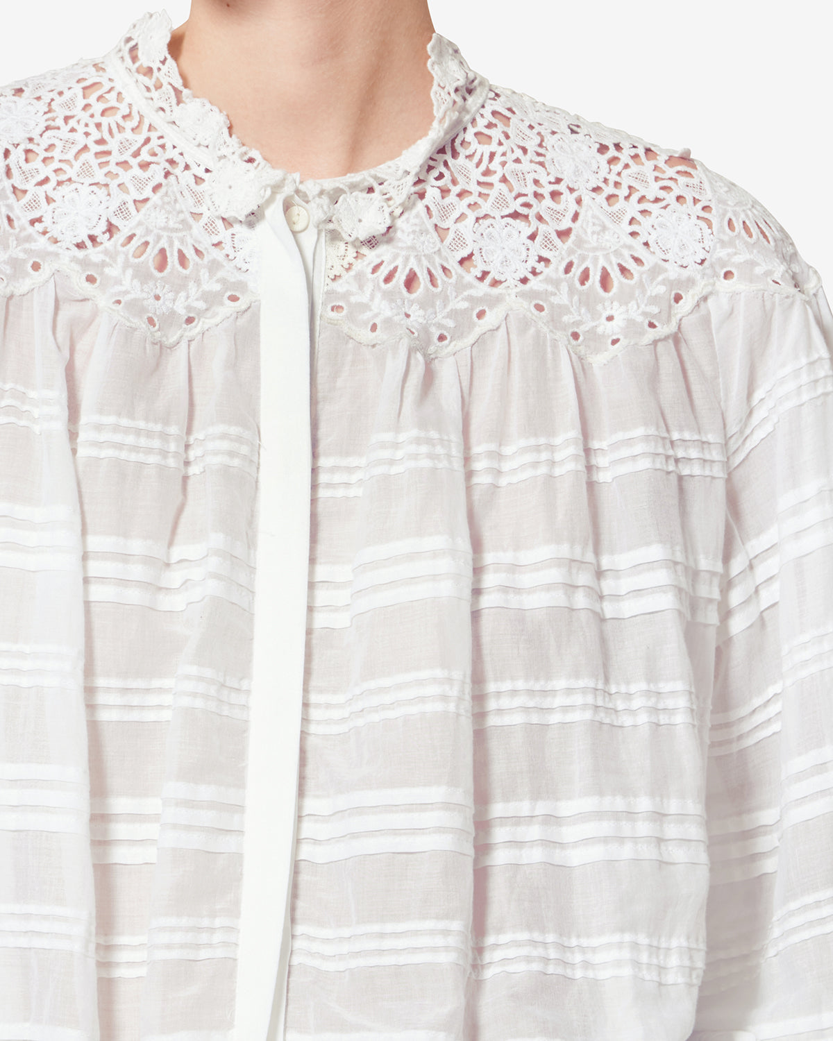 Blouse Polly — Blanc, vue 3 ; référence HT0767FAD1J05E20WH