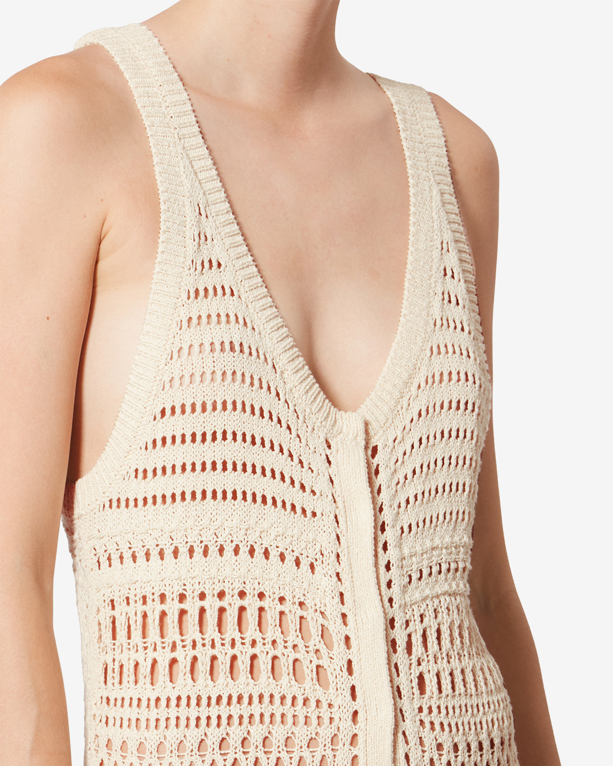 Robe Zaro — Écru, vue 2 ; référence RO1049FAD1L14E23EC