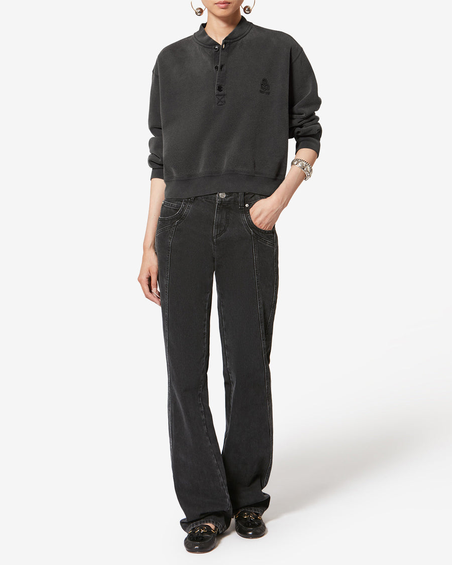 Sweatshirt Simony — Noir délavé, vue 2 ; référence SW0185FAD1M06E02FK