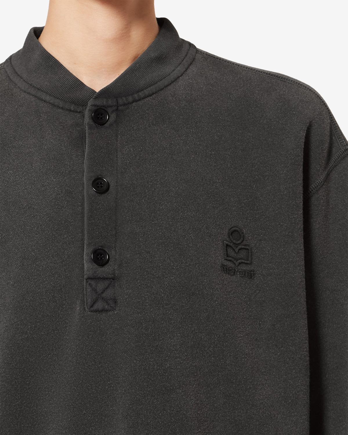 Sweatshirt Simony — Noir délavé, vue 3 ; référence SW0185FAD1M06E02FK