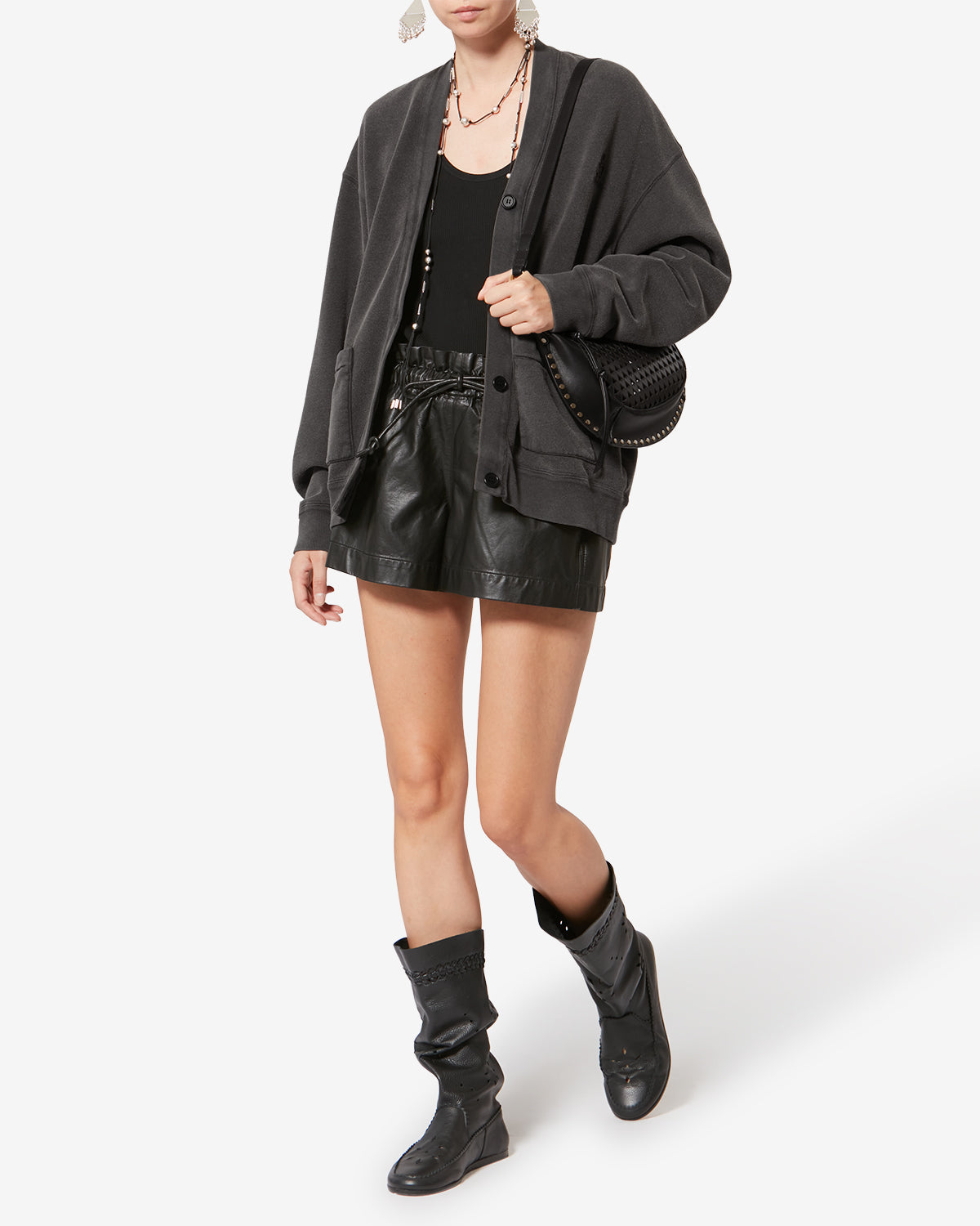 Cardigan Stephy — Noir délavé, vue 2 ; référence VE0659FAD1M06E02FK