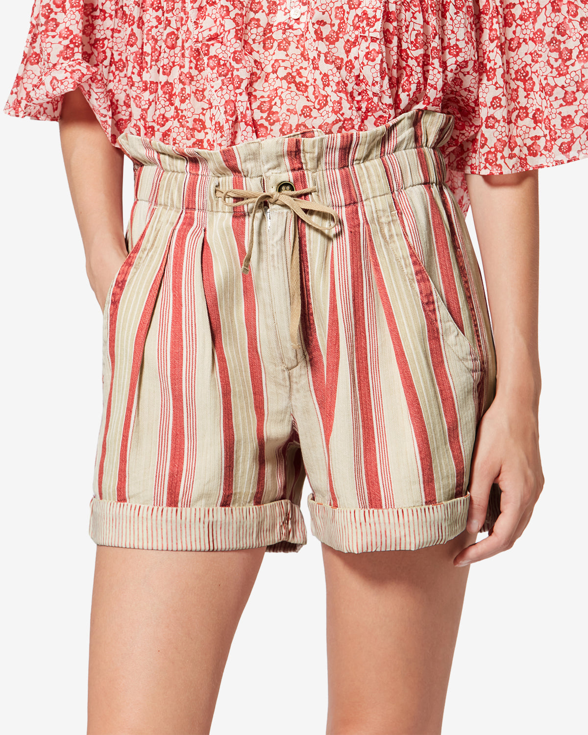 Short Nirma — Beige-red, vue 1 ; référence SH0256FCD1H03EBERD