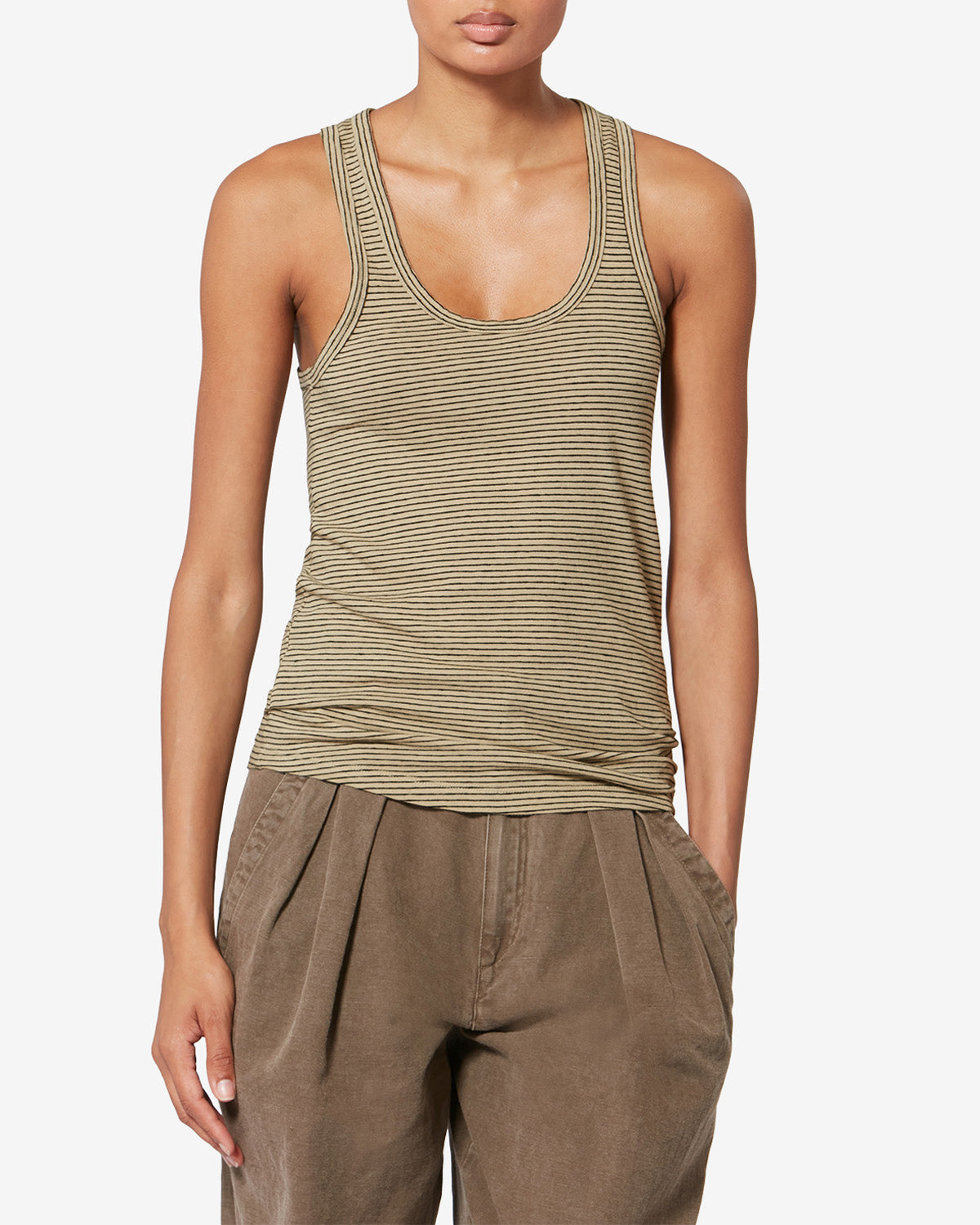 Débardeur Thea — Noir-beige, vue 1 ; référence TS0261FDD1N02EBKBE
