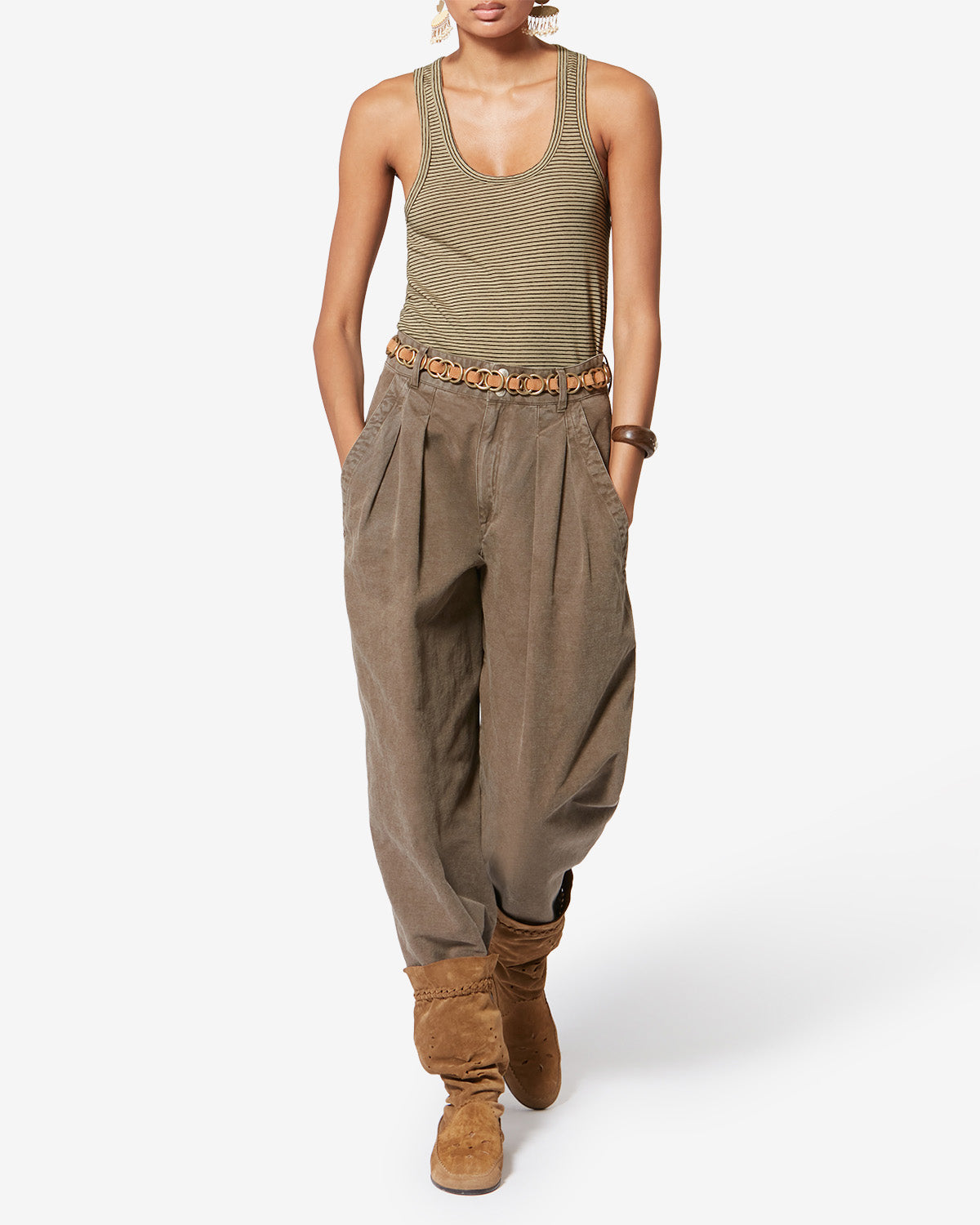 Débardeur Thea — Noir-beige, vue 2 ; référence TS0261FDD1N02EBKBE