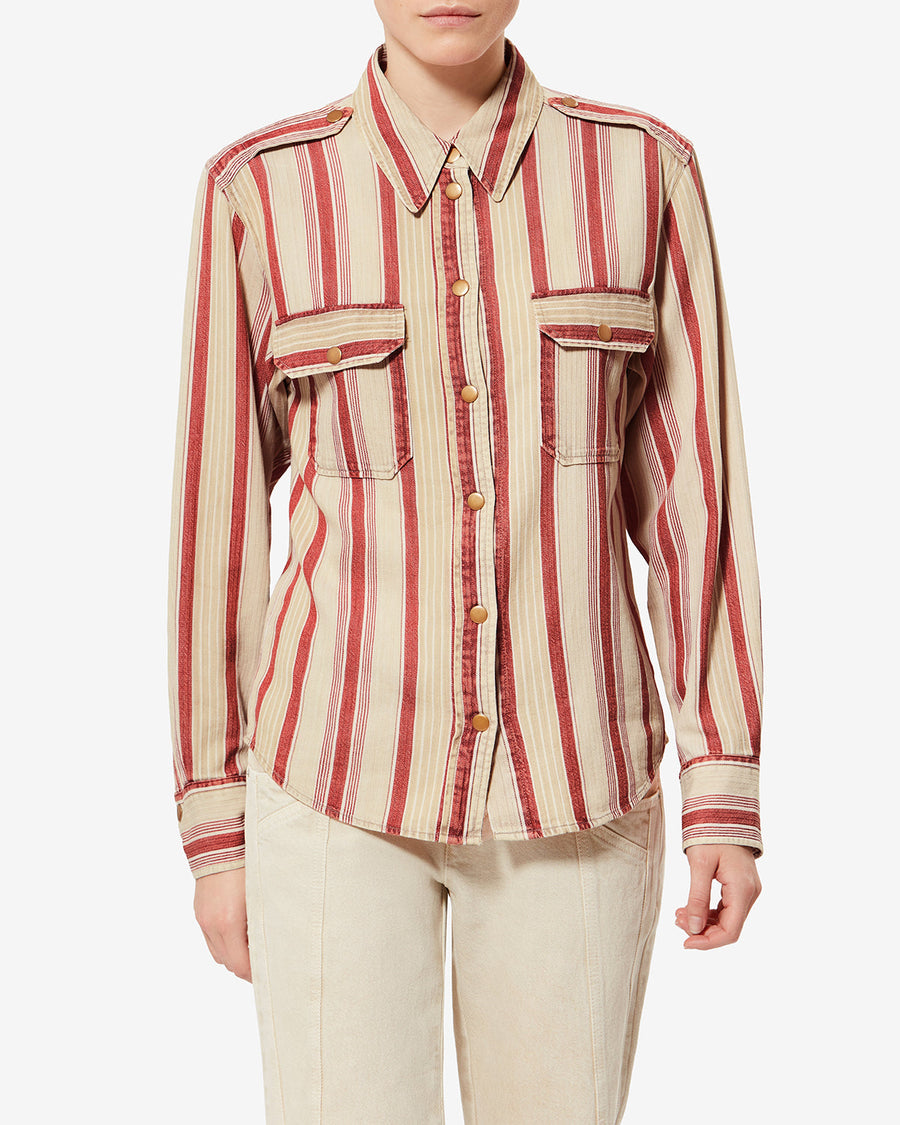 Chemise Gelva — Beige-red, vue 1 ; référence CH0299FAD1H03EBERD