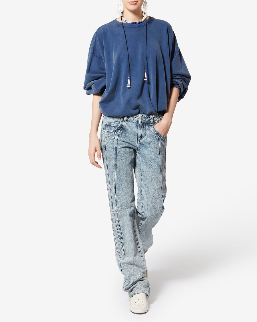 Sweatshirt Sauria — Bleu indigo, vue 2 ; référence SW0149FAD1M01E30IN