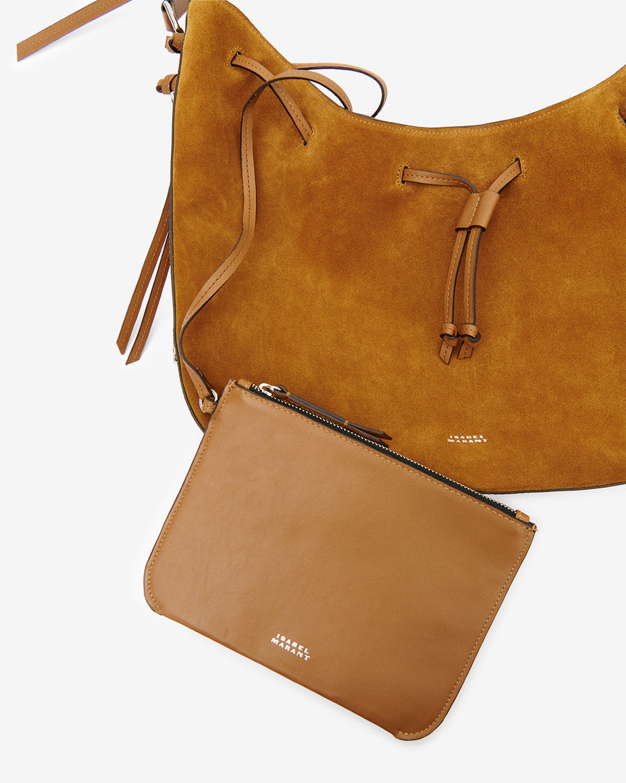 Sac Bolton Hobo en cuir velours — Cognac, vue 1 ; référence PP0407FAD1C29M50CO
