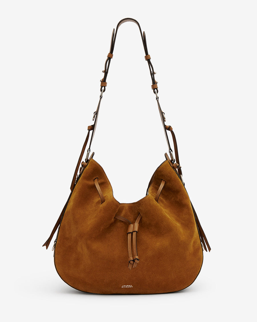 Sac Bolton Hobo en cuir velours — Cognac, vue 2 ; référence PP0407FAD1C29M50CO