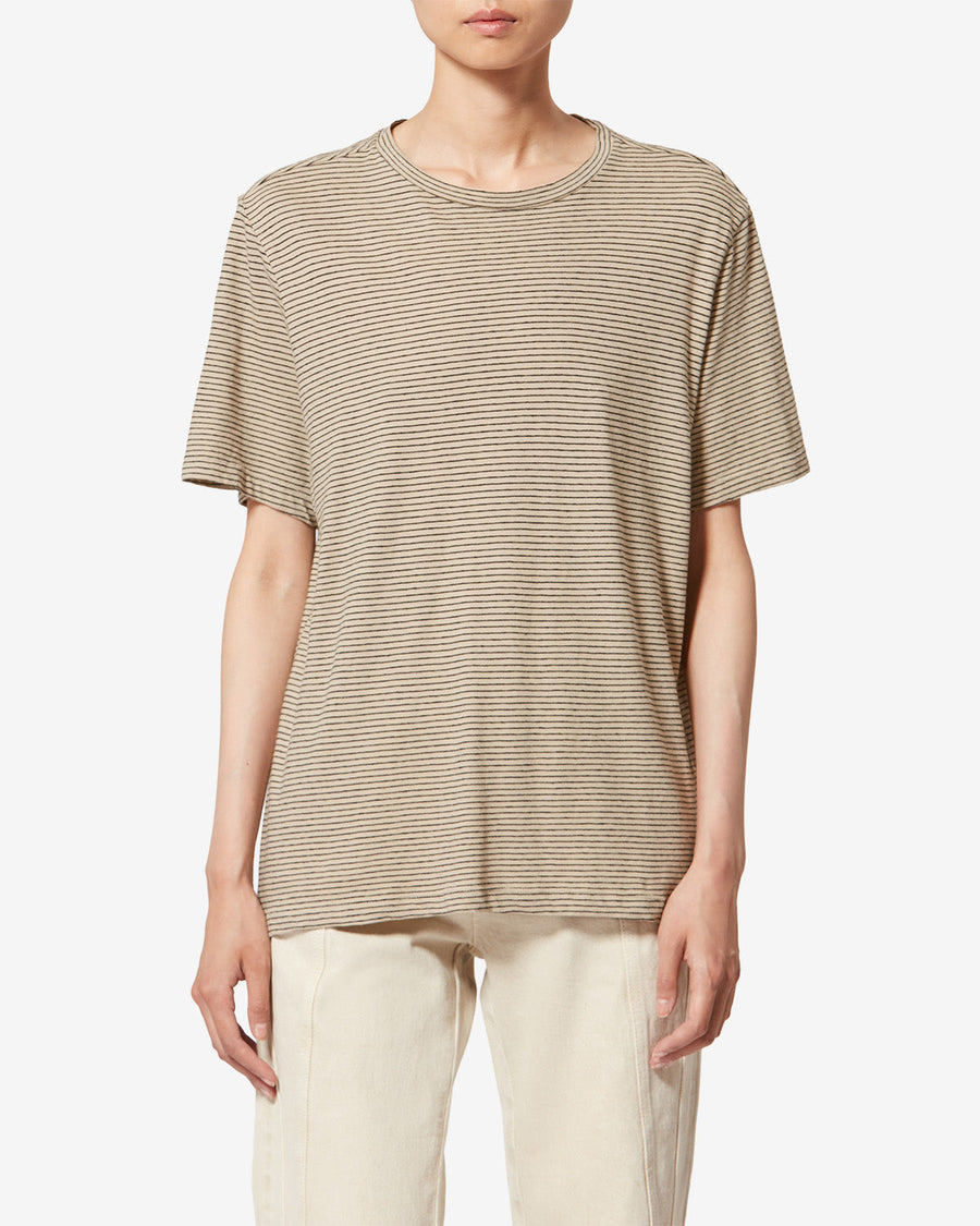 T-shirt Zewel — Noir-beige, vue 1 ; référence TS0001FDD1N02EBKBE