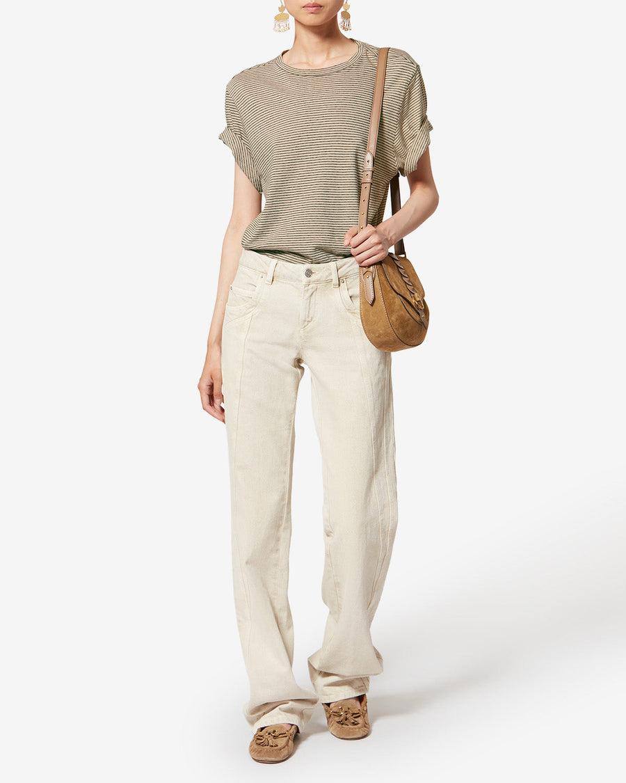 T-shirt Zewel — Noir-beige, vue 2 ; référence TS0001FDD1N02EBKBE