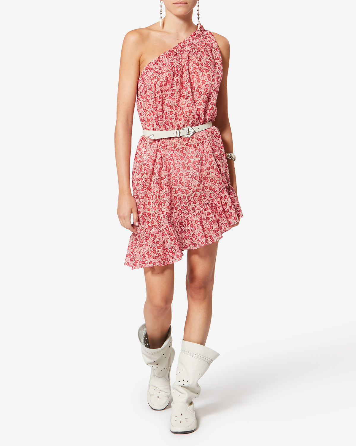 Robe Estella — Rouge, vue 2 ; référence RO1057FAD1J15E70RD