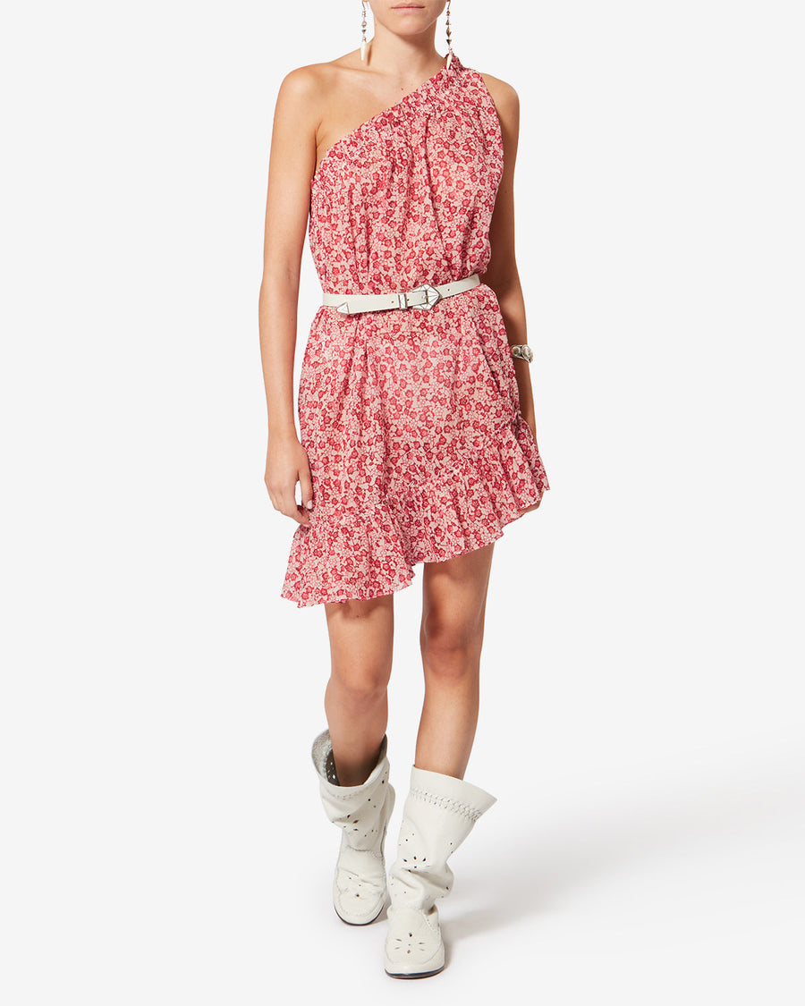 Robe Estella — Rouge, vue 2 ; référence RO1057FAD1J15E70RD